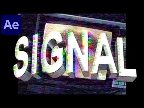 How To Make The BEST SIGNAL Effect - After Effects Tutorial