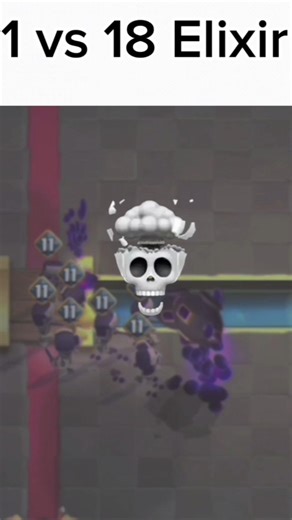 1 vs 18 Elixir 📈💀 #clashroyale #shorts #clutch