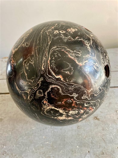 Vintage Brunswick Mineralite Bowling Ball, Mid Century Atomic Peachy Orange Planetary Swirls Ball, ~12 Pounds, 10 Ounces - Etsy