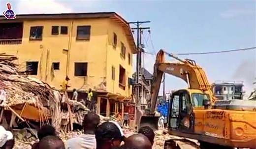 Two-Storey Building Collapse Kills One, Agencies Rescue 26 in Oyingbo. The incident happened earlier today at No. 54, Cole Street, Cemetery Bus Stop, by UBA Bank, Oyingbo, Lagos. | Pensioners FM | Facebook