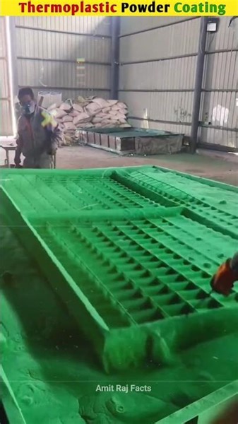 thermoplastic powder coating dipping process..। #thermoplastic #amitrajfacts