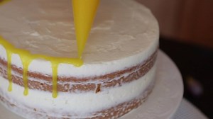 Triple Lemon Drip Cake! Recipe and tip info: http://iambaker.net/lemon-cake-lemon-buttercream/ | I am baker