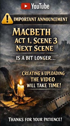 Macbeth act 1 scene 3 is a bit longer #macbeth #shakespeare