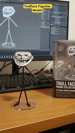 Trollface Figurine Model #trollface #troll #trollge #trolling #trolls