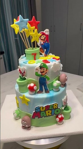 Gâteau d’anniversaire Mario Bros #gâteau #cake #тортдекор