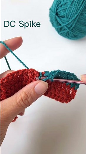 Crochet Stitch Tutorial: Double Crochet Spike Stitch #crochet #shortscrochet #crochettutorial