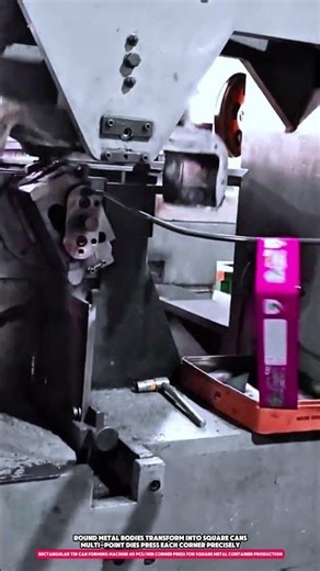 Rectangular Tin Can Forming Machine 40 pcs/min Corner Press for Square Metal Container Production