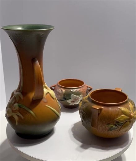 Vintage Roseville Pottery 3pc Set - Etsy