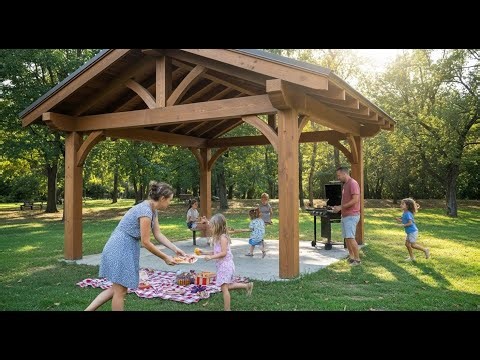 Timber Frame Pavilion Build Part 2 Of 3: A Stunning Backyard Transformation