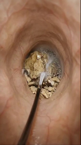 Extracted Kidney Stones of Human Urinary Tract During Laser Lithotripsy Medical Procedure, 3D Animation