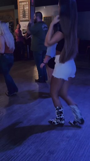 Line Dancing with a Long-Haired Dancer