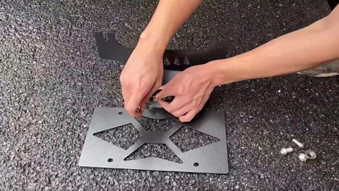 License Plate Mounting Bracket for Off Road, Flip up Winch License Plate Holder for Offroading Vehicles, Hawse and Roller Fairlead Compatible License Plate Bracket Kit