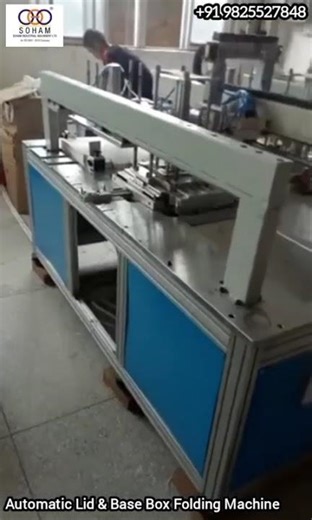 Automatic lid & base box folding machine