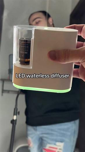 You can add any essential oils, I’m loving it! ☺️ #waterlessdiffuser #diffuser #ledlights #essentialoils #homedecor