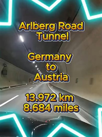 Arlberg Tunnel Travel in 40 Seconds #ArlbergTunnel #Shorts #europetravel #cars #austria #germany