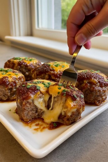 2M views · 3K reactions | Cheesy Stuffed Meatloaf Bites These...