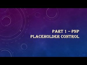 How to use PnP Placeholder Control