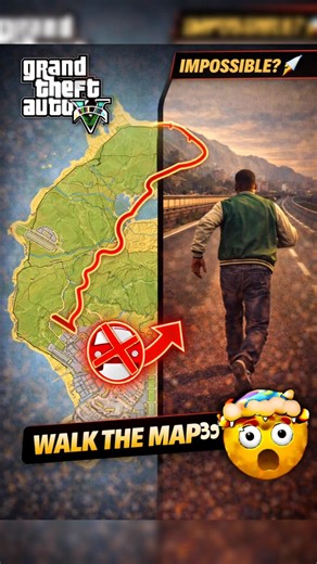 Can We Cross GTA V Map Without Vehicles?! #gtav