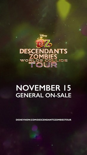 Disney Channel on Instagram: "Descendants/Zombies: Worlds Collide Arena Tour is headed to a city near you! Tickets on sale 11/15. #DZWorldsCollideTour"
