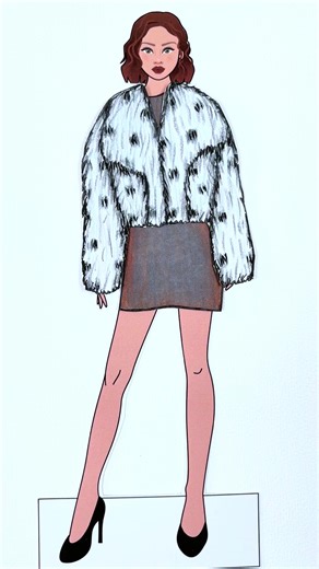Fashion Paper Dolls | Faux Fur Coats