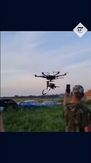 Ukrainians equip drone with a machine gun
