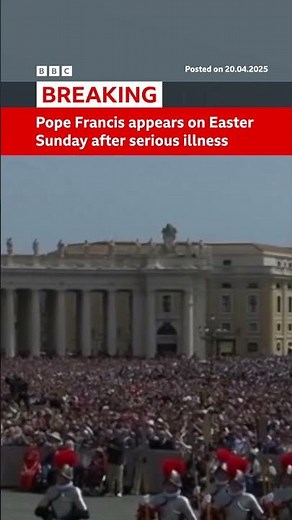 Pope Francis appears on Easter Sunday after serious illness. #Pope #Vatican #BBCNews