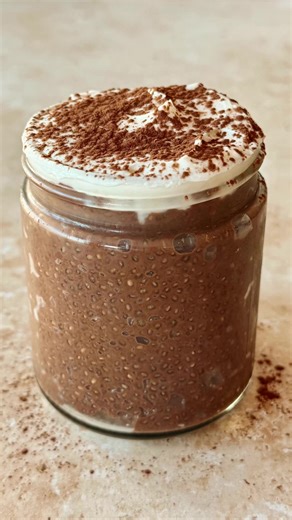 chocolate espresso chia pudding 🍫☕️ if you like coffee and chocolate, you’re gonna want to make this one. 🍫 1/2 cup chia seeds 🍫 1 3/4 cup milk (any kind works) 🍫 2 shots espresso (or 1 tbsp instant coffee dissolved in 1/4 cup hot water) 🍫 1 tsp vanilla extract 🍫 2 tbsp maple syrup 🍫 2 tbsp cocoa powder to a large tupperware container or bowl, add chia seeds and milk and mix right away to combine, being sure to break up any clumps. add espresso, vanilla, maple syrup, and mix again. sift c
