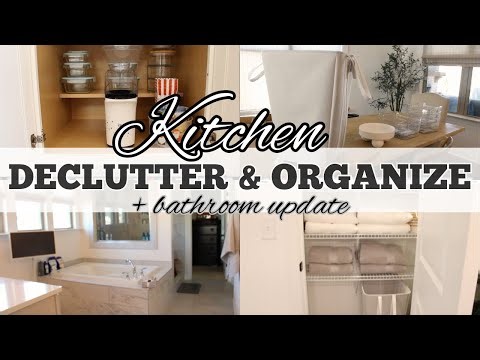 Declutter & Kitchen Organization | Coffee Drawer, Cabinets, Under Sink + Bathroom Update