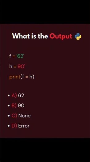 Comment your answer below#Python#CodeChallenge#LearnPython#Programming#Shorts#FirstShort#coding