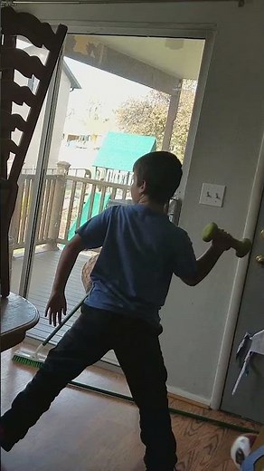 Kid Breaks Window After Throwing A 5-Pound Dumbbell
