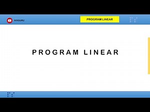 MENYELESAIKAN MUDAH SOAL CERITA POGRAM LINEAR