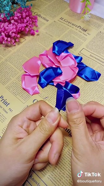 Easy DIY Ribbon Rose Flower Tutorial