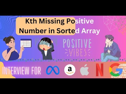 Kth Missing Positive Number in a Sorted Array