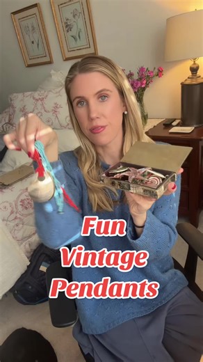 Welcome to my vintage pendant collection ✨ When I’m sourcing vintage jewelry, I look for pieces that are good quality, have a cool backstory, and—most importantly—make me smile. These fun vintage pendants checked all the boxes, so I’m sharing them on my Depop. All are listed for under $25. Shop here 👉 https://depop.com/whatsyourstack 💛 #thrifted #thrifting #thriftflip #vintagejewelry