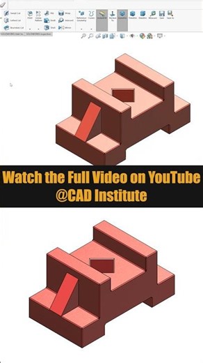 SOLIDWORKS tutorial series exercise 15. #cadinstitute #solidworkstutorial #solidworksshorts #shorts