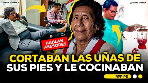 2.8K views · 22 reactions |  Según se reveló en un programa dominical, Edwar Rengifo, asesor de la congresista Lucinda Vásquez, fue captado cortándole las uñas en su despacho. Además, otros dos trabajadores habrían preparado su comida en horario laboral. El caso generó polémica por presunto abuso de funciones y será evaluado por la Comisión de Ética del Congreso.  https://youtu.be/tHTOQ9Us9nA #ADNRPP | RPP Noticias | Facebook