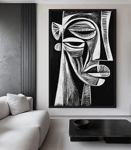 Black and White African Abstract Art Print (digital Download) - Etsy