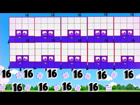 NUMBERBLOCKS ADDITION OF TEN SAME SQUARE NUMBERS | NUMBER BLOCKS SQUARE CLUB ADDITION Kids Tube