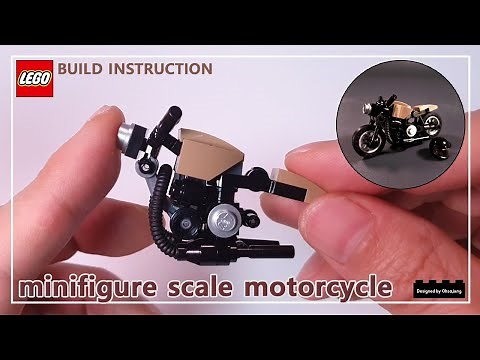 LEGO building instructions / minifigure scale motorcycle