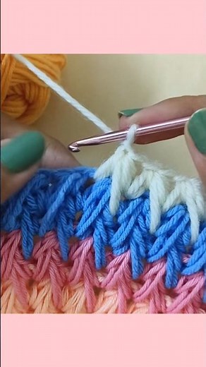 Crochet Feather Stitch #crochetpatterns