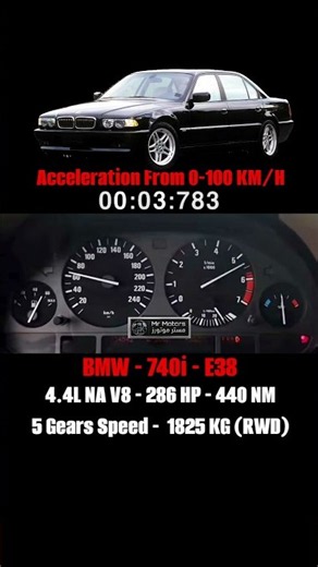 BMW 740i E38 4.4L NA V8 (286hp / 440Nm) 5-Gears Auto RWD | 0-100 km/h Acceleration Test ⏱️🎬