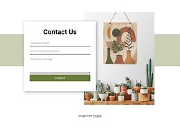 Contact form with rectangle - HTML Template by Nicepage