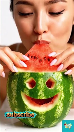 Smiling Watermelon ASMR 🍉 | Soft Hand Eating Sounds & Juicy Crunch | Ultra Realistic