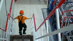 Shift manager at factory inspects production areas during night shift. Ensuring smooth operations and compliance with protocols. Dressed in safety gear, overseeing efficient production processes.