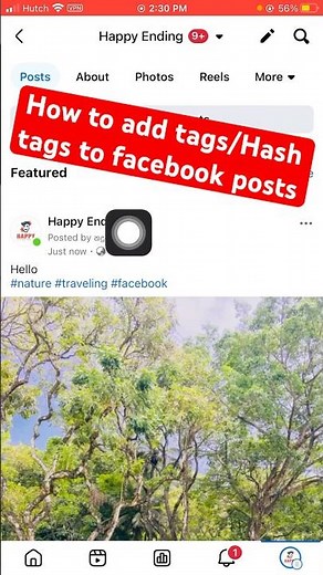 How to add tags/Hash tags to facebook posts📲✅ #facebook #tutorial #tipsandtricks #tag #howto