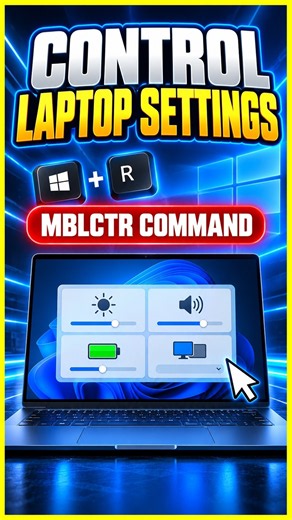 Control All Your Laptop Settings with One Hidden Command! 💻 #WindowsTips #MBLCTR