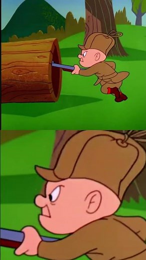 Elmer Fudd vs. Bugs Bunny: A Hilarious Cartoon Chase! #shorts