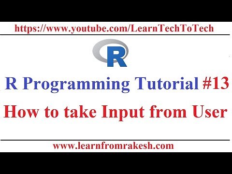 R Programming Tutorial #13: How to take input from user in R