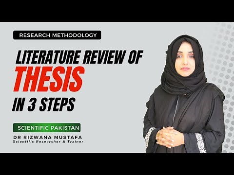 How to Write a Literature Review of Thesis in 3 Steps | Dr. Rizwana | Urdu/Hindi