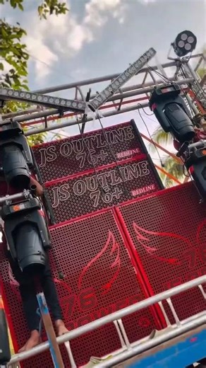 JS OUTLINE 💥 COMPETITION SETUP 💥 SOUND LINE CHA BADSHAH 🔥#dj #roadshow #festival #sound #shorts